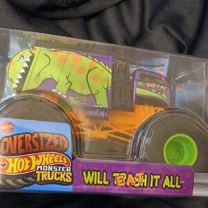 Hot Wheels Will Eat It All Monster Truck - Green and Purple